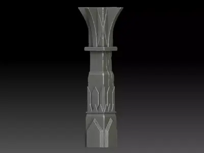 Stylized pillar  3D model