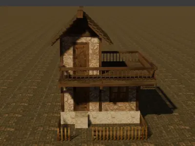 Medieval house seven 19 Low-poly 3D model