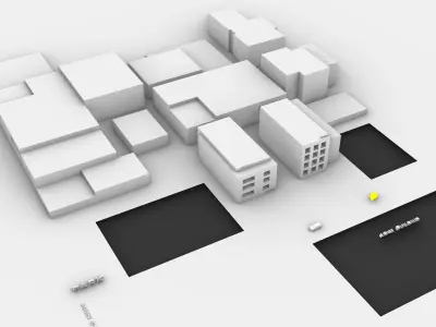 Graphic city Free 3D model