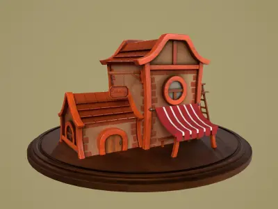 Artist-s House Free low-poly 3D model