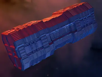 Sci-Fi Space Container  3D model