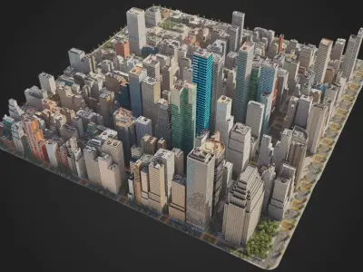 Realistic City S4 MAYA Low-poly 3D model