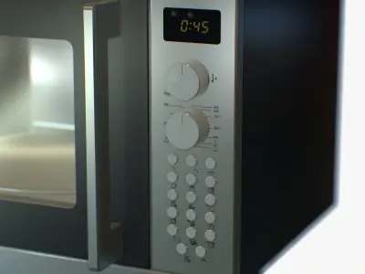 Microwave oven Low-poly 3D model