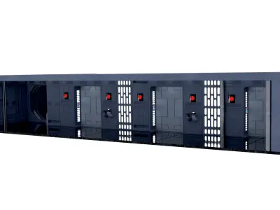 Set 7a - Death Star Hallway 1 1-18 scale Kenner Hasbro 3D Model Pack