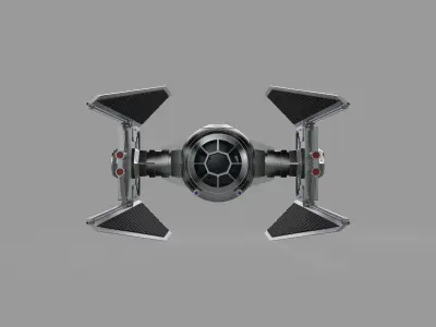 Interceptor Tie Fighter 3D print model