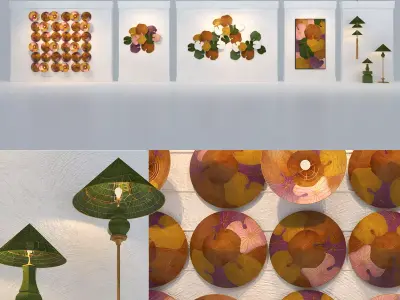 LOTUS LEAF WALL ART COLLECTION 3D model