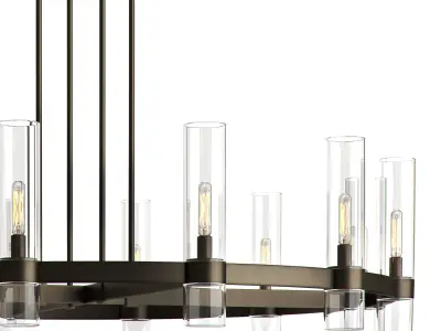 RESTORATION HARDWARE RAVELLE ROUND CHANDELIER Bronze 3D model