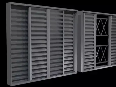 Window with shutters Free low-poly 3D model