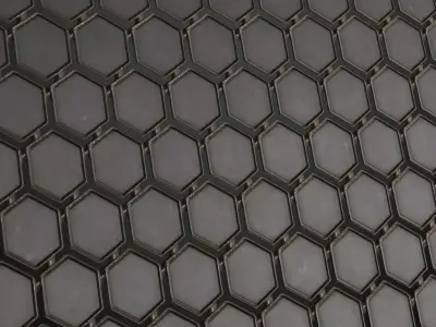 Dark Scratched Square Metal Panels PBR SEAMLESS Texture