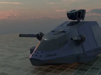 Military Hover Tank 2050 3D model