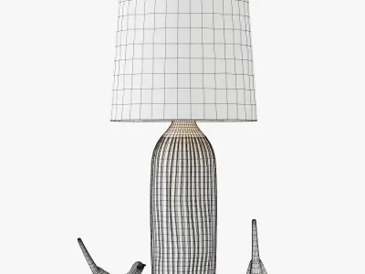 Mid Century Table Lamp Bullet 3D model