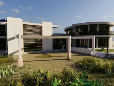Casa Scene-villa-modern house 3D model 21