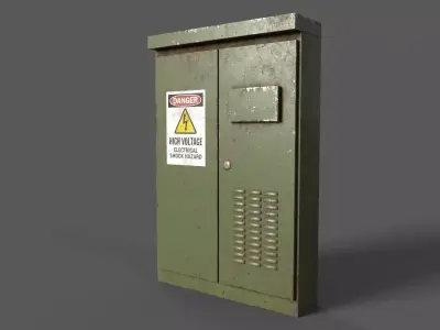 power distribution box Low-poly 3D model