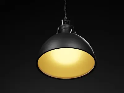 Industrial ceiling Lamp - 2k textures  3D model purchase