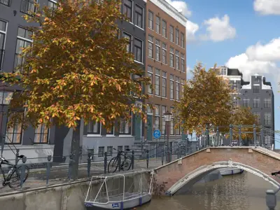 Amsterdam Street Low-poly 3D model