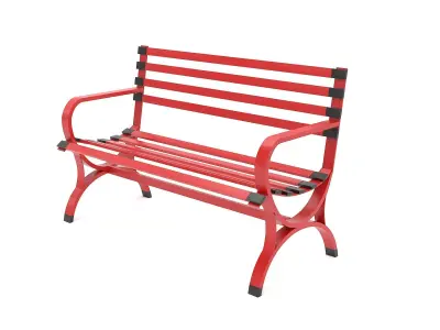 Outdoor Garden Bench 3D Model Low-poly 3D model