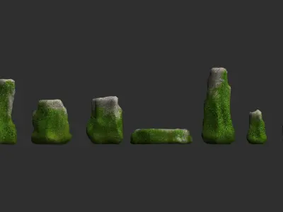 Rock Set 05 - Forest 3D model