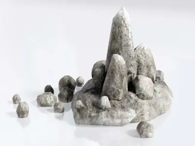 Rock Formations Asset Pack 7 Low Poly Game Ready 2K PBR Models Low-poly 3D model