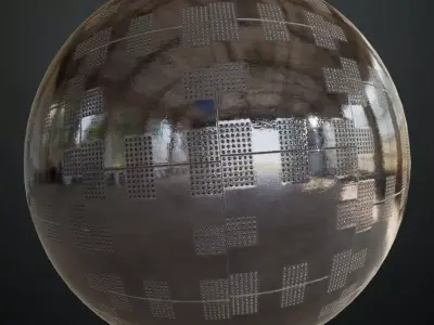 Shiny Metal Plates PBR Seamless Texture