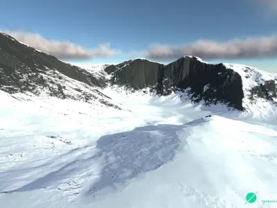 Snow Mountain 02 3D model
