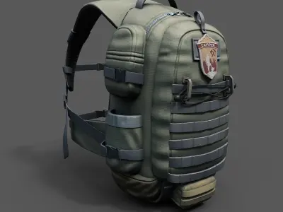 Backpack Camping scifi Generic camp bag 3D model