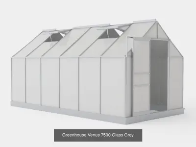 Collection of Greenhouse Venus 7500 Glass - 3 Models 3D Model Pack