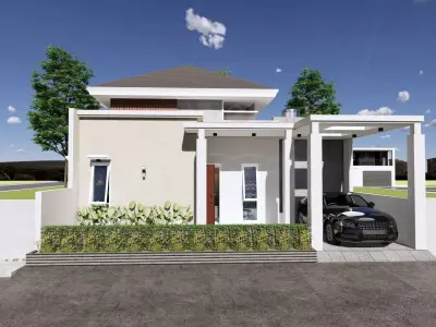 Modern House Design 1 Floor full interior rady enscape render 3D model