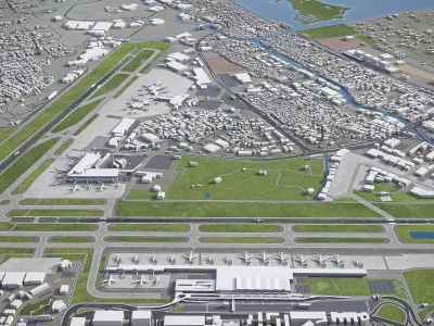 Manila Airport Low-poly 3D model