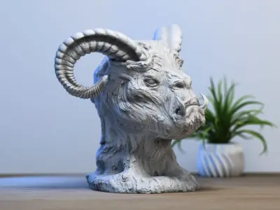 Lucifer demon beast Lucifer bust Perfect Gamer Gift 3D print model