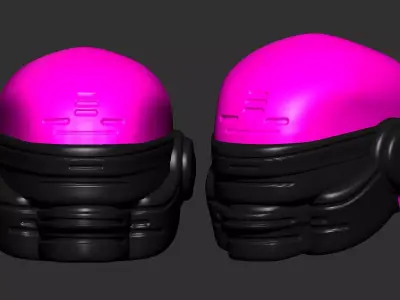 helmet high poly sculpt 3d printable ver 7 3D model 3D model