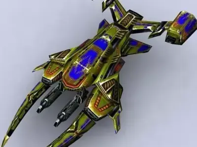 3DRT - Sci-Fi Fighters Fleet  - Fighter 8  Low-poly 3D model