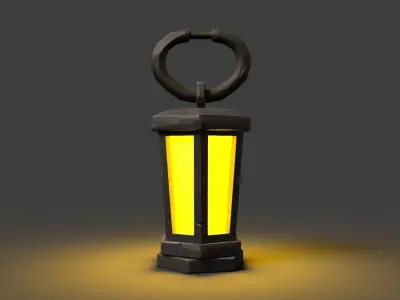 Stylized Lanter  Low-poly 3D model