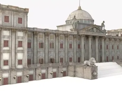 European Renaissance palace 3D model
