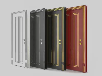 Classic Door 01 3D model