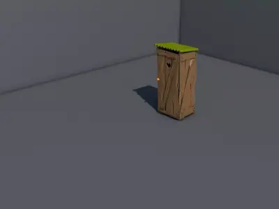 Rural tuolet Free low-poly 3D model