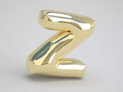 Z Balloon Gold 3D model