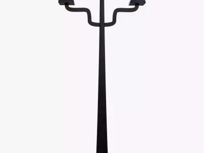 Ornate Vintage Street Lamp Pack Game Ready Low Poly PBR  Quad 