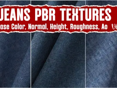 Jean Fabric VOL01 4K Seamless PNG PBR Textures Texture