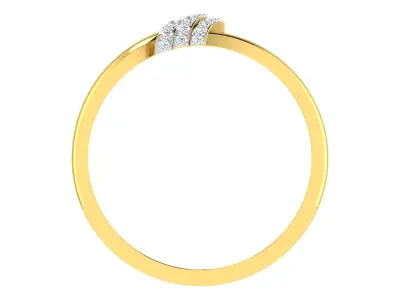 Solitaire Women Engagement Bypass Rings 3D print model shop
