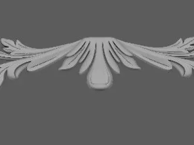 Central decor ornament for furniture 3D model 1098