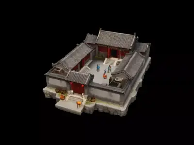 courtyard 3D model