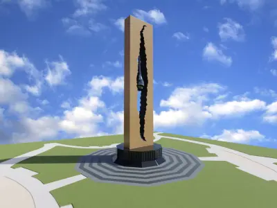 Tear Drop Memorial 3D model