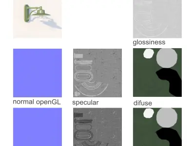 vienna public wall lamp 3D model