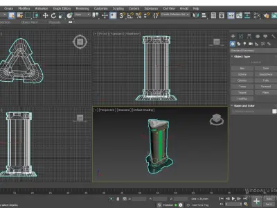 Scifi Fuel Cell Low-poly 3D model