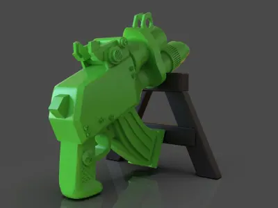 Stylized Sci-Fi Pistol Sculpture 3D print model