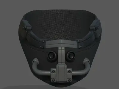 Gas mask respirator scifi futuristic  Low-poly 3D model