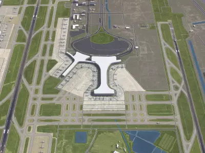 Tianjin - Airport - TSN Low-poly 3D model