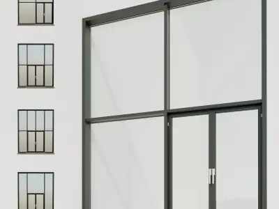 Panoramic glazing Stained glass 6 Low-poly 3D model