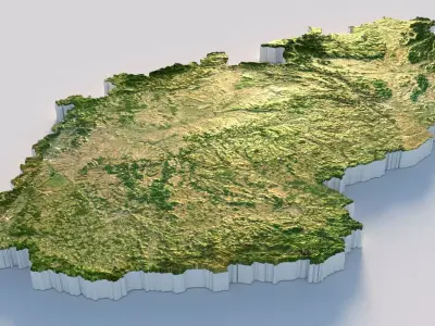 Czechia Country Terrain 3D model