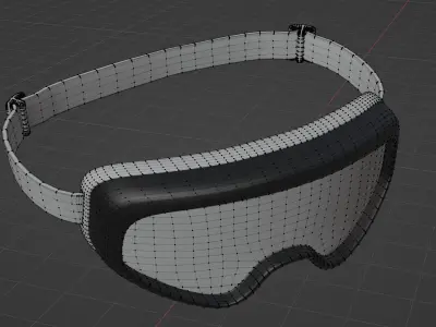 Ride Goggles Low-poly 3D model
